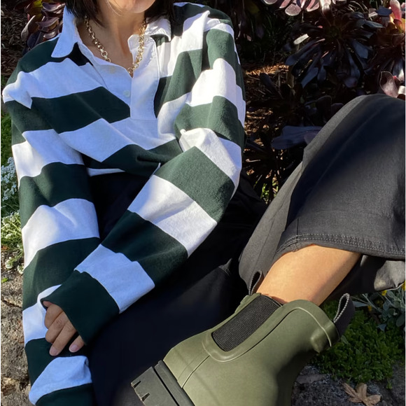 NWOT Everlane The Chelsea Rain Boot 6 Surplus Olive Green Chunky Lug 90s Y2K - Picture 2 of 8